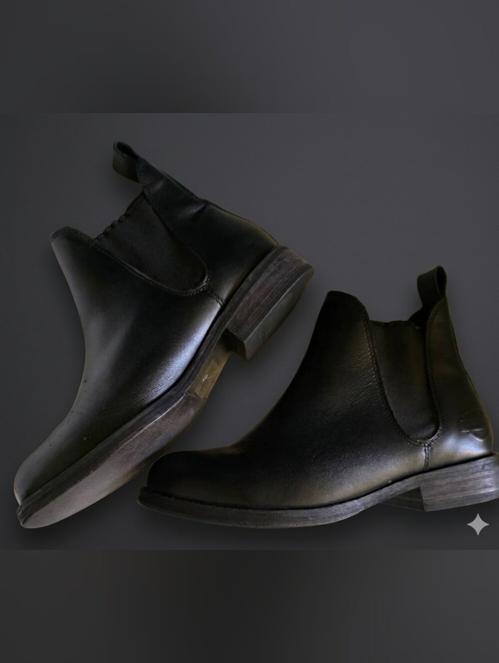 Harley-Davidson Delano Black Leather Chelsea Ankle Boots Size 6.5